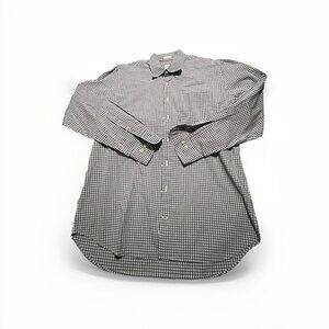 Peter Millar Mens L Purple White Plaid Long Sleeve Button Down Sport Shirt